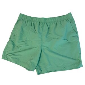Caribbean Swimwear Men's XXL Green Nylon Polyester Swim Trunks Shorts